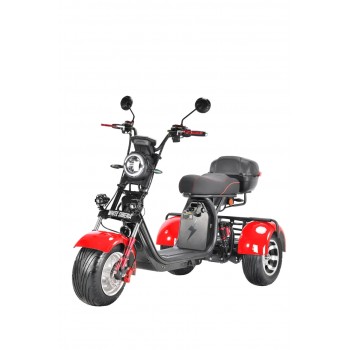 Трехколесный электроскутер CityCoco WHITE SIBERIA pro 3000W TRIKE+ красный